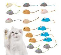 XUEYEGONGJI Catnip Mouse, 18Pcs Cat Toys Catnip Mouse Toys, Mice Toys for Cat, Realistic Plush Toy for Cat, Catnip Kitten Toys, Plush Cat Mouse Toy, Interactive Catnip Toys for Cats