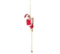 XUEYEGONGJI Climbing Santa on Beads Chain Christmas Electric Climbing Santa Xmas Moving Santa Claus On Beads Chain Tree Ornament White