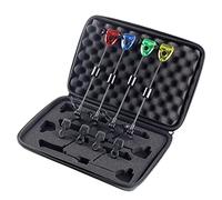 XUEYEGONGJI Fishing Tackle Bite Alarms Carp Fishing 4PCS 12.99 Inch LED Fishing Bite Alarm with a Carry Box Red Yellow Blue Green Fishing Swingers Bite Indicators Fishing Tackle for Fishing