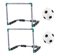 XUEYEGONGJI Pool Games, 2PCS Floating Pool Football Goal with 2 Ball, 18.5x14.4x14.4 Kids Soccer Goal, Plastic Soccer Net for Swimming Summer, Games for Adults and Family