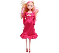 XUEYEGONGJI Pregnant Doll 11.8" Safe Pregnant Mother Toy with Baby, Fashion Creative Baby Doll with Movable Joint for Kids Gift, Rose Red, Toys