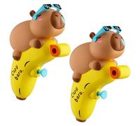 XUEYEGONGJI Water Guns for Kids 3+, 2PCS Cute Capybara Shape Water Pistol, Long Shooting Range Press Type Watergun for Outdoor Beach Summer Pool Gifts, Mini Gun