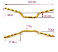 XUEZHEN Motorcycle Handlebars，Pro Taper Handlebars 22mm Handlebars 7/8 Inch Handlebars With Handlebar Pads Handlebar Grips And Fixed Twist Throttle For Motorcycle Dirt Bikes(A1)