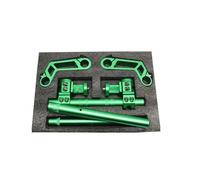 XUEZHEN Motorcycle Handlebars，Pro Taper Handlebars Motorcycle 7/8" 22mm CNC Handlebar Removable Adjustable Steering Handle Bar System(Green)
