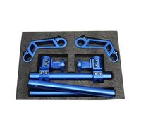 XUEZHEN Motorcycle Handlebars，Pro Taper Handlebars Motorcycle 7/8" 22mm CNC Handlebar Removable Adjustable Steering Handle Bar System(Blue)