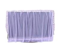 XUEZHEN Tv Cover Dust-Proof TV Cover Pink Purple Flower Yarn Screen Protecter Wall Mounted(Flower 42to47inch)