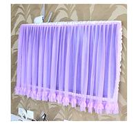 XUEZHEN Tv Cover Gauze Curtain TV Cover Beauty Yarn Thickening Screen Frame Set With Elastic Dustproof Circle(Purple,60 65 inch)