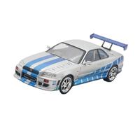 XUFQRAN Miniature display 1:43 Scale For Nissan Skyline GT-R R34 Car Die Cast Model Collectible Kit Static Ornaments Simulation collection