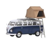 XUFQRAN Miniature display 1:43 Scale For T1 Camping Bus Alloy Car Die Cast Kit Simulation Static Collection Ornaments Simulation collection