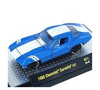 XUFQRAN Miniature display 1:64 Scale For 1966 Chevrolet Corvette Alloy Car Die Cast Model Kit Static Collection Ornaments Simulation collection