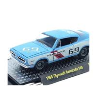 XUFQRAN Miniature display 1:64 Scale For 1969 Plymouth Barracuda 340 Car Die Cast Model Kit Static Collection Ornaments Simulation collection
