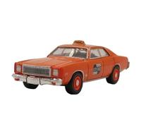 XUFQRAN Miniature display 1:64 Scale For 1977 Plymouth Fury Taxi Car Die Cast Model Collection Kit Hobbyist Static Ornaments Simulation collection