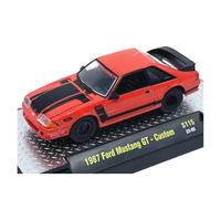 XUFQRAN Miniature display 1:64 Scale For 1987 Ford Mustang GT Alloy Car Die Cast Model Kit Static Collection Ornaments Simulation collection