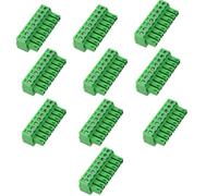 XUGERIP 10 PCS 8 Pin 3.5mm Pitch PCB Screw Terminal Block Connector, Male Plug for 28-16AWG,Pluggable Quick Connector-8 Pole