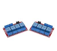 XUGERIP 2 PCS 12V 4 Channel Relay Module with Optocoupler Isolation, Relay Board with High/Low Level Trigger Jumper, 250V/10A AC or 30V/10A DC Load, Fault-Tolerant Design