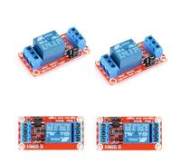 XUGERIP 4 PCS 12V 1 Channel Relay Module with Optocoupler Isolation, Relay Board with High/Low Level Trigger Jumper, 250V/10A AC or 30V/10A DC Load, Fault-Tolerant Design
