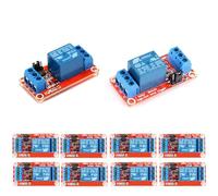 XUGERIP 4 PCS 24V 1 Channel Relay Module with Optocoupler Isolation, Relay Board with High/Low Level Trigger Jumper, 250V/10A AC or 30V/10A DC Load, Fault-Tolerant Design