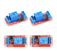 XUGERIP 4 PCS 24V 1 Channel Relay Module with Optocoupler Isolation, Relay Board with High/Low Level Trigger Jumper, 250V/10A AC or 30V/10A DC Load, Fault-Tolerant Design