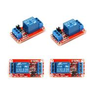 XUGERIP 4 PCS 5V 1 Channel Relay Module with Optocoupler Isolation, Relay Board with High/Low Level Trigger Jumper, 250V/10A AC or 30V/10A DC Load, Fault-Tolerant Design