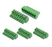 XUGERIP 5 PCS 8 Pin 2.54mm Pitch Screw Terminal Block Connector for 26-18AWG, Pluggable Quick Male Plug Connector-8 Pole