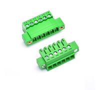 XUGERIP 5 Set 6 Pin 3.81mm Pitch Pluggable Terminal Block with Screw Locking Flange, Male Plug and Female Socket Phoenix Type Connector - 8A, 300V, 16-28AWG