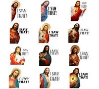 Xuhal 12 Pcs I Saw That Christ Magnet Refrigerator Sticker Magnets for Car Christian Decals Decor Cruise Door Vehicle Truck Laptop Water Bottle Bumper Skateboard Supplies