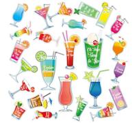 Xuhal 25 Pieces Tropical Drink Cruise Door Decorations Funny Magnetic Cruise Decorations Magnet Customized Door Cabin Decor for Carnival Birthday Essentials Accessories Magnet
