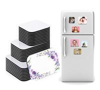 Xuhal 30 Pcs 3 Sizes Sublimation Magnet Blanks Personalized Refrigerator Magnets DIY Sublimation Blanks Bulk Soft Magnetic for Home Kitchen Office Microwave Oven Decor