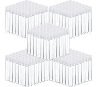 Xuhal 500 Pcs Test Tubes 10 ml Clear Plastic Test Tubes with Caps 16 x 100 mm Small Propagation Tubes for Scientific Experiments Plant Propagation Powder Spices Candy Storage