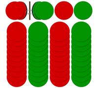 Xuhal 80 Pcs Double Sided Red Green Magnets 1.26'' Red Green Double Sided Mini Flip Magnets Dots for Whiteboard Reversible Circle Ferromagnet for Office Kitchen Whiteboard Classroom Decoration