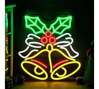 Xuhal Christmas Bells Neon Lights LED Christmas Lights LED Neon Christmas decorations Christmas illuminated signs for Christmas New Year Home decorations Bar Party Party gathering