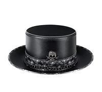 XuHangFF Plague Doctor Hat Leather Steampunk Top Hat for Halloween Costume Adult Props Cosplay Nightclub