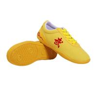 XUHCLY Children Martial Arts Kung Fu Boxing Shoes Canvas Non Slip Lightweight Unisex Adult Kids Tai Chi Taekwondo Training Shoes(Size:36(21.5cm),Color:Yellow)