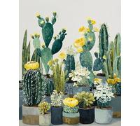 XUHEWA DIY Easy Cross Stitch Kits for Adults Beginners Plant Cactus Counted Embroidery Needlepoint Kits Home Decor 16x20 Inch