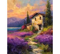 XUHEWA DIY Easy Cross Stitch Kits for Adults Flower House 11CT Beginners Embroidery Patterns for Wall Decor -40x50cm