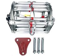 XUHONGYA Fire Escape Ladder with Heavy-Duty Base, Aluminum Rungs & Galvanized Steel Rope, 550 lbs Capacity, Flame Resistant Emergency Ladder for 2-3 Story Homes, Windows, Balcony(26.2ft/8m)