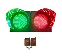 XUHONGYA Model 200 Traffic Light LED Traffic Signal，Traffic lights，Easy Install Stop and Go Signal Light, with Remote Control and Sun Visor, for Toll Station Car Wash(24v Remote Control Two Lamps)