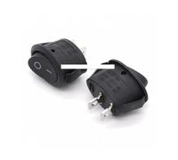 XUHXX 10PCS 2 Position 2 Pins Oval Rocker Switch Black ON-OFF AC 6A 250V 10A 125V For Kettle Button Switch