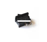 XUHXX 10Pcs Black Push Button Switch 6A/250V 10A/125V KCD1 2Pin Right Curved Needle Snap-in On/Off Rocker Switch 21MM*15MM BLACK