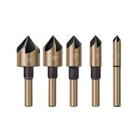 XUHXX High Speed Ti Countersink Drill Bit Set Chamfer 1/4"Hex Taper Hole Cutter Wood Metal Countersunk Bit Deburring Chamfering Tool
