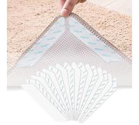 Xuigort 16 Pieces Anti - Slip Rug Grippers, Washable Reusable Carpet Underlay with Stickers, Rug Pads for Laminate, Wooden, Tile Floors, for All Kinds Of Rugs