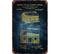 XUIGYA 19 Lincoln Logs Toy Paten Metal Vintage Tin Sign Poster Bar Restaurant Wall Decoration Vintage Inspired Metal Sign 12x8 Inch