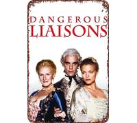 XUIGYA Dangerous Liaisons Vintage Tin Sign Wall Art Decor - Retro Sign for Home Patio Decor Gifts Movie Poster - 8x12 Inch