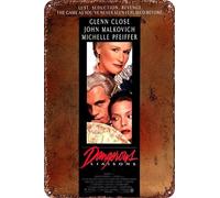 XUIGYA Dangerous Liaisons Vintage Tin Sign Wall Art Decor - Retro Sign for Home Patio Decor Gifts Movie Poster - 8x12 Inch