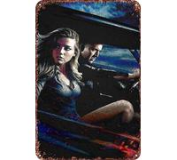 XUIGYA drive angry Patent Retro Funny Metal Signs Tin Sign,Outdoor Home Wall Decoration,：8x12inch