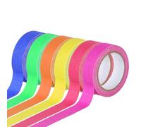 XUIIOSOOKP 6 Rolls Glow in The Dark Tapes, 5m/16 ft Luminous Neon Fluorescent UV Tapes, Glow in The Dark Self-Adhesive Tape Stickers Warning Tape for Party Stage Supplies Decorations