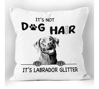 XUISWELL Labrador Gifts - Black Lab Pillow Covers 18x18, Its Not Dog Hair Its Labrador Glitter Pillow Cover