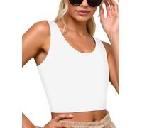 XUJI Chest Binder Trans FTM Binder Transgender Seamless Bra Breast Binder (W, 3XL) White