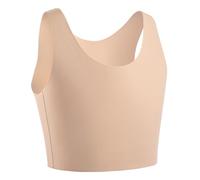 XUJI Chest Binder Trans FTM Compression Seamless Bra for Transgender (K, M) Nude