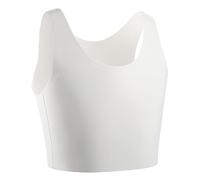 XUJI Chest Binder Trans FTM Compression Seamless Bra for Transgender (W, L) White